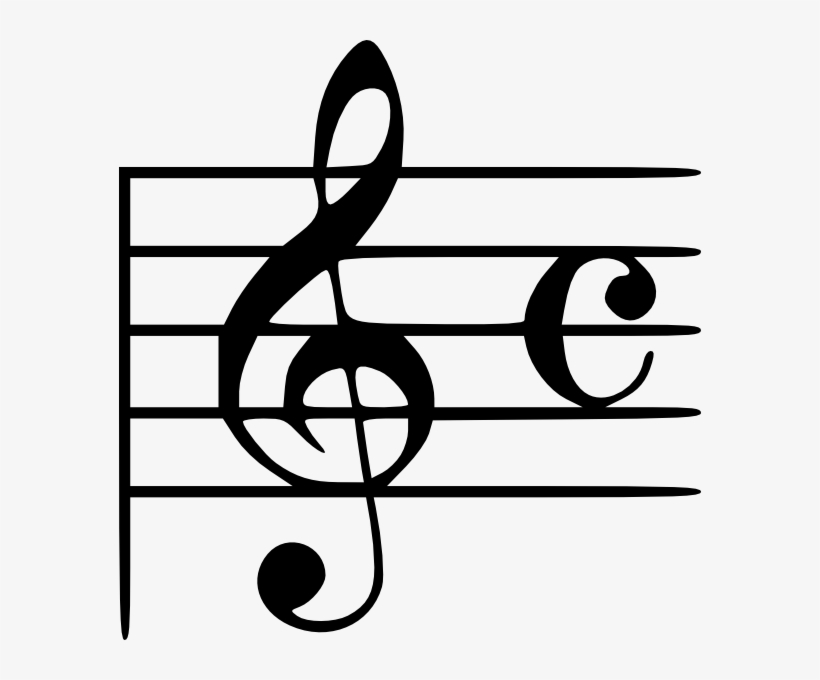 Free Vector Treble Clef Clip Art - Treble Clef With Ac, transparent png #118485