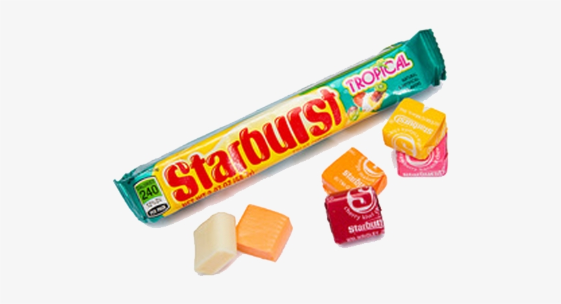 Starburst Fruit Chews Tropical Fruits - Film, transparent png #118605