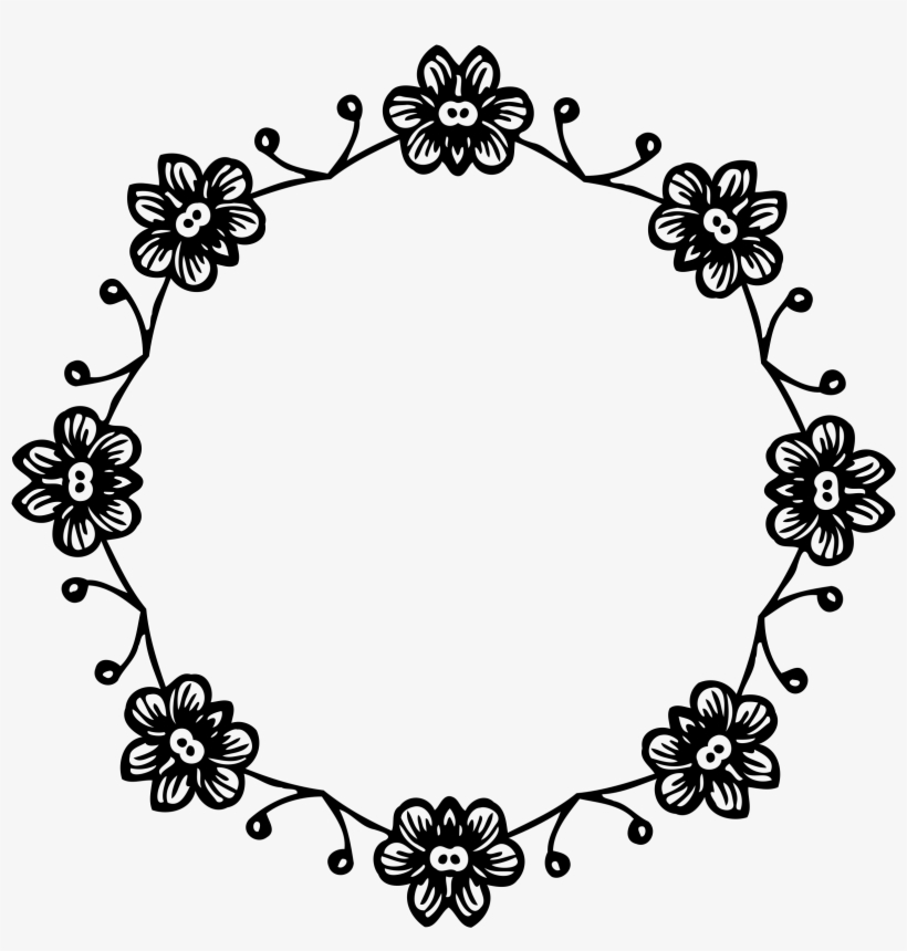 Vector Library Big Image Png - Flower Circle Border Clipart, transparent png #118719