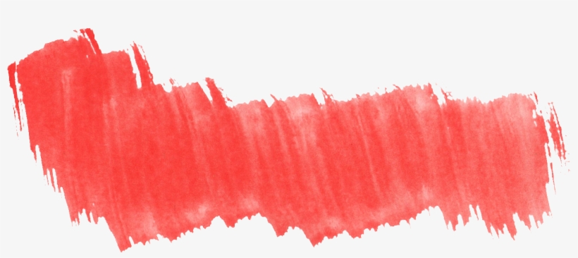 Red Vector Brush Stroke - Watercolor Brush Stroke Red, transparent png #118869