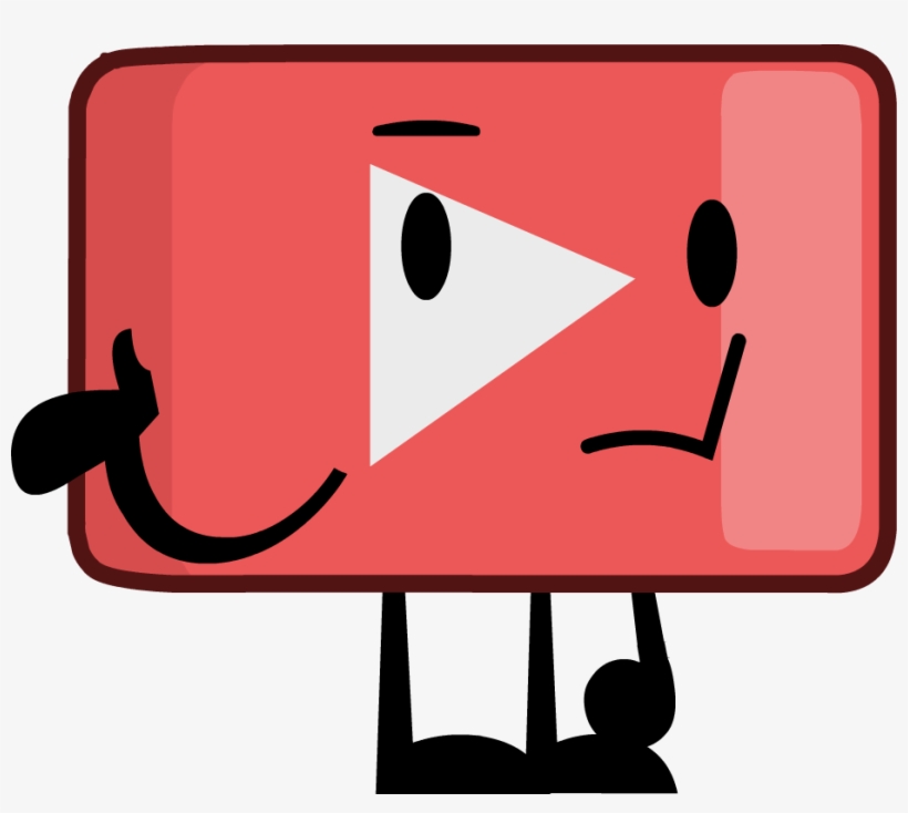 Youtube Play Button Idle - Bfdi Youtube Button Asset, transparent png #119006