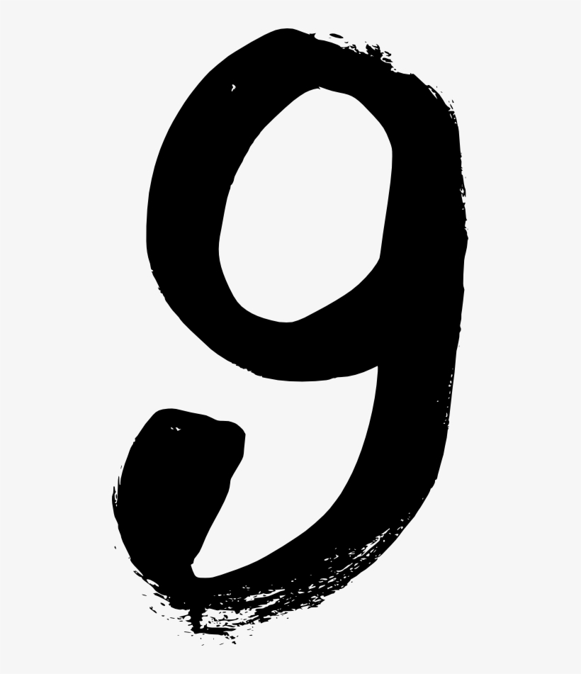 Grunge Number 2 10 - Number 9 Transparent, transparent png #119161
