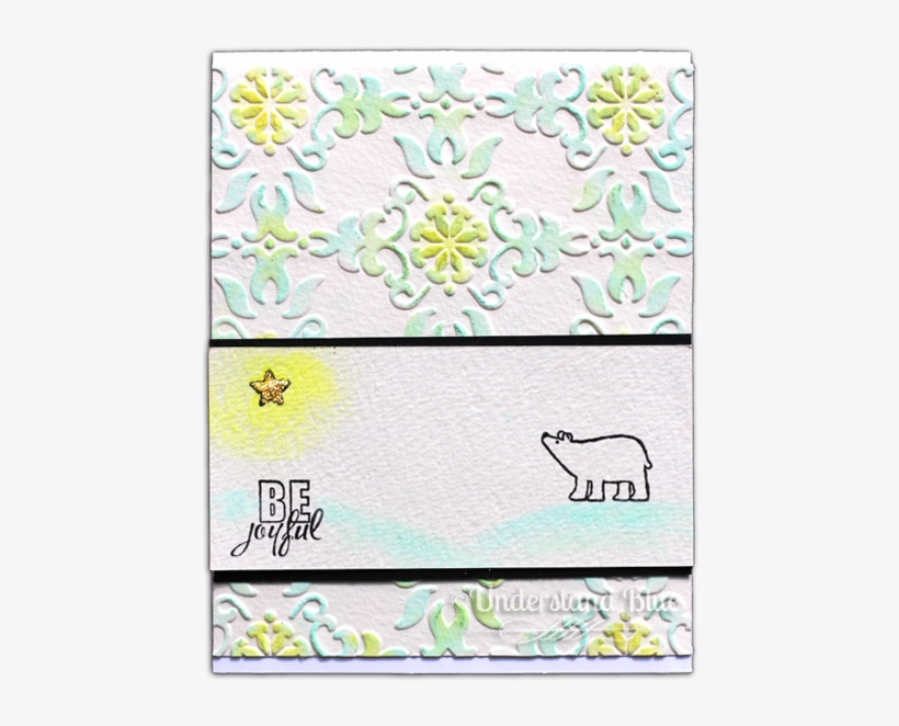 I Embossed Our Watercolor Paper With The Vintage Wallpaper - Motif, transparent png #119544