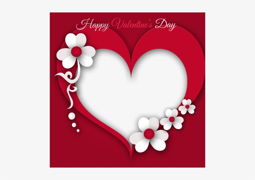 Valentines Day Heart Frame Png Transparent Image - Valentine Day Photo Frame, transparent png #119597