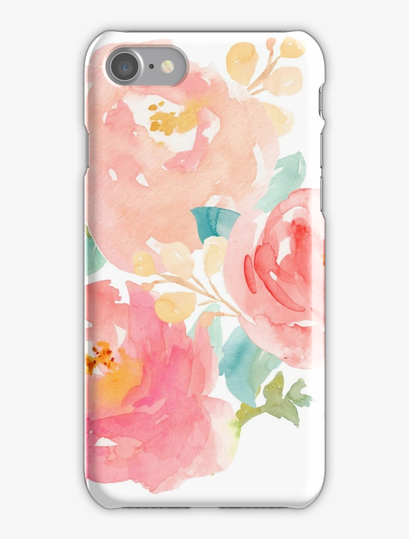 Peonies Watercolor Bouquet Iphone 7 Snap Case - Watercolor Flowers Bouquet Png, transparent png #119997