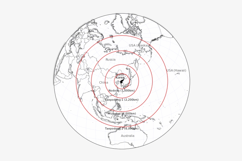 North Korean Missile Ranges, Jason Davies, - North Korea, transparent png #1100182