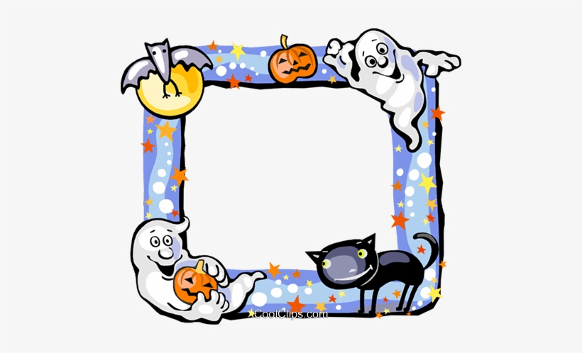 Halloween Frame Royalty Free Vector Clip Art Illustration - Marcos Halloween, transparent png #1100184