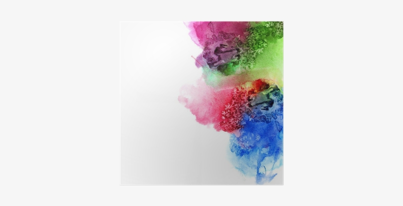 Abstract Hand Drawn Watercolor Background,vector Illustration, - Print Art Company 'pomegranite Collage Three' By Michael, transparent png #1100186