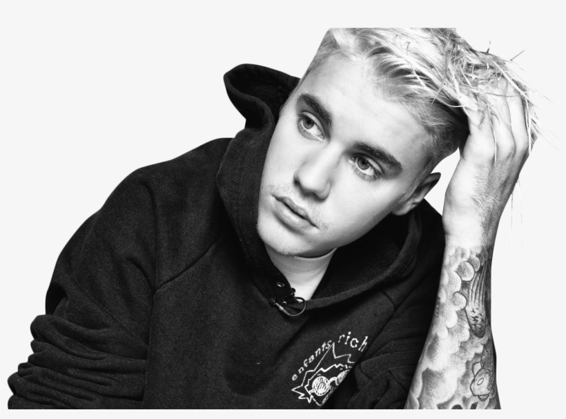 Justin Bieber Black & White Png Image - Justin Bieber Pencil Box, transparent png #1100251