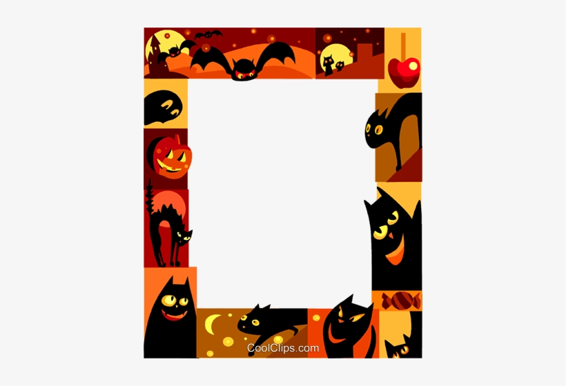 Halloween Frame Royalty Free Vector Clip Art Illustration - Illustration, transparent png #1100399