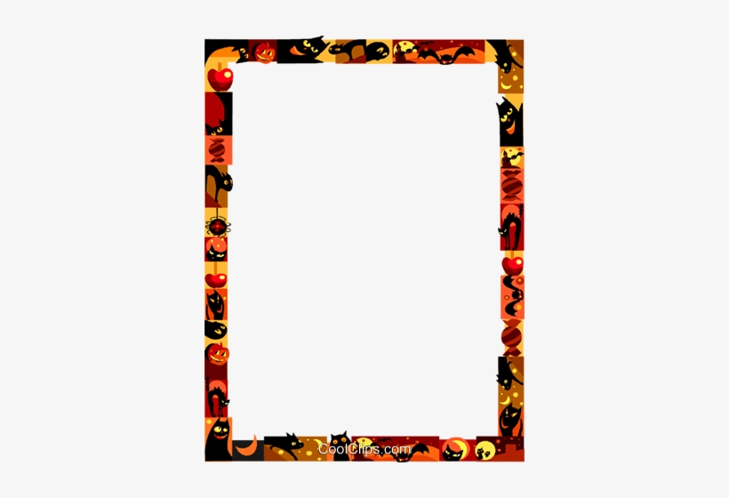 Halloween Frame Royalty Free Vector Clip Art Illustration - Halloween, transparent png #1100484