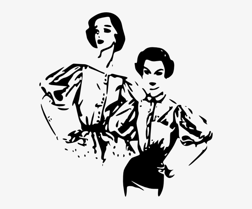 Fashion Clothing Women Dresses Clip Art At Clker - Clip Art Fashion Models, transparent png #1100622