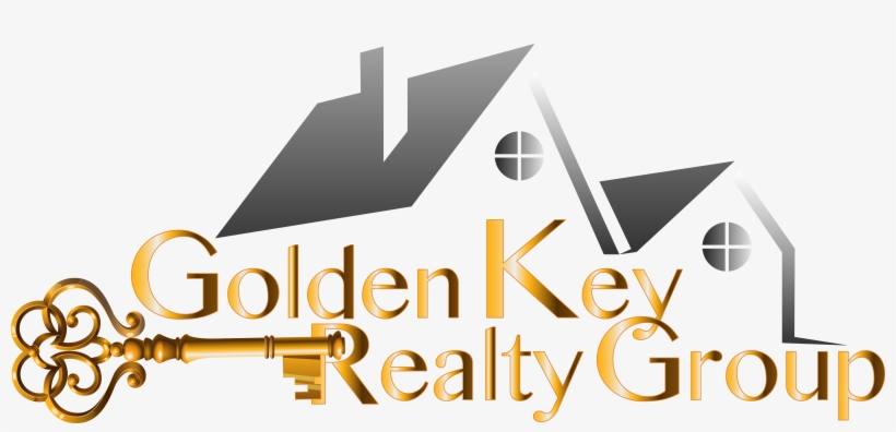 Golden Key Realty Group With House Background - Graphic Design, transparent png #1100887
