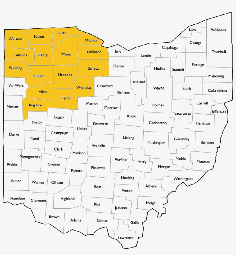 Golden Key Our Services Ohiomap - Ohio, transparent png #1100958