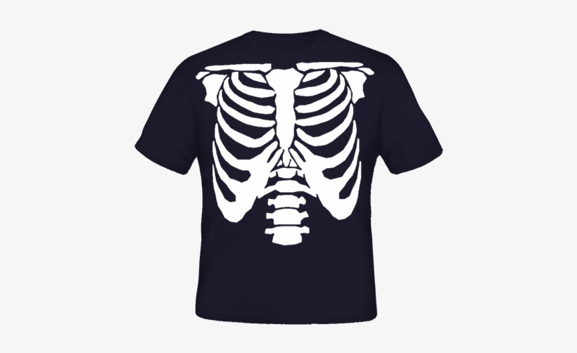 Picture Of T-shirt Rib Cage - Skeleton T Shirt, transparent png #1101190