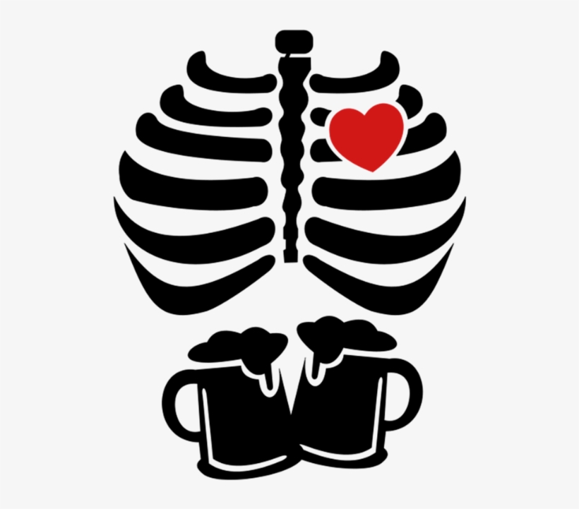 Halloween Ribcage With Heart - Rib Cage, transparent png #1101245