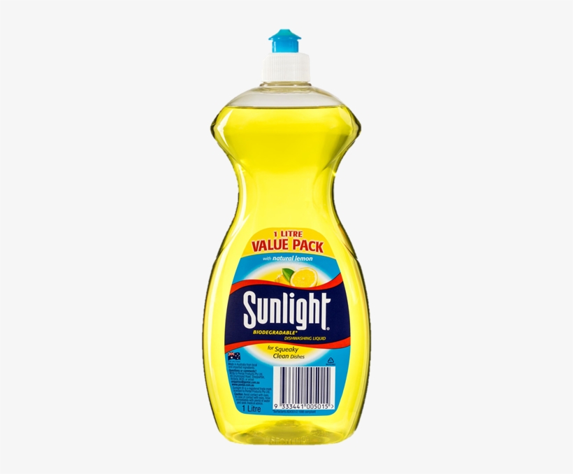 Sunlight Dishwashing Liquid Lemon 1l - Sunlight Dishwashing Liquid 1l, transparent png #1101467