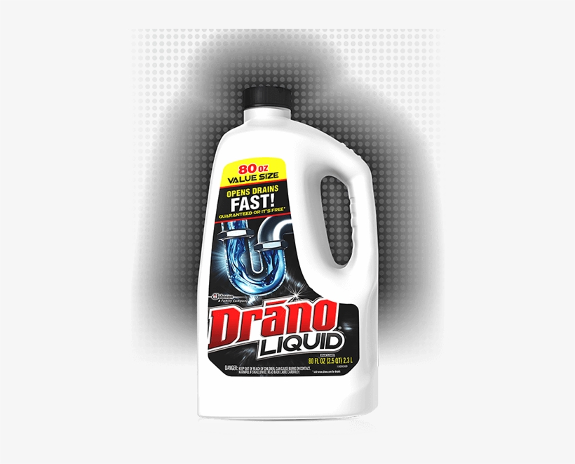 Drano Liquid Drain Cleaner 80oz Front - Drano Liquid Clog Remover 80oz, transparent png #1101490