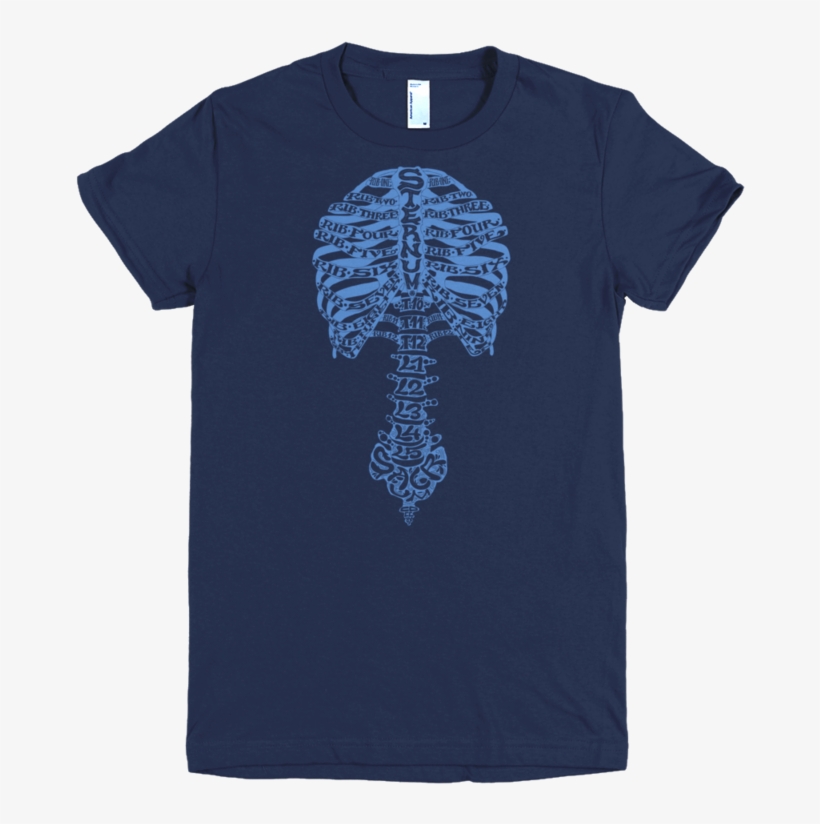 Rib Cage Typography Women's T-shirt - Raising My Tribe To Have Kind Hearts Brave Spirits, transparent png #1101544
