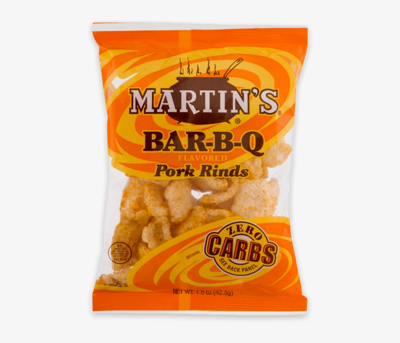 Martin's Pork Rinds Bar B Q Flavored - Martin's Pork Rinds Bar-b-q Flavored, transparent png #1101562