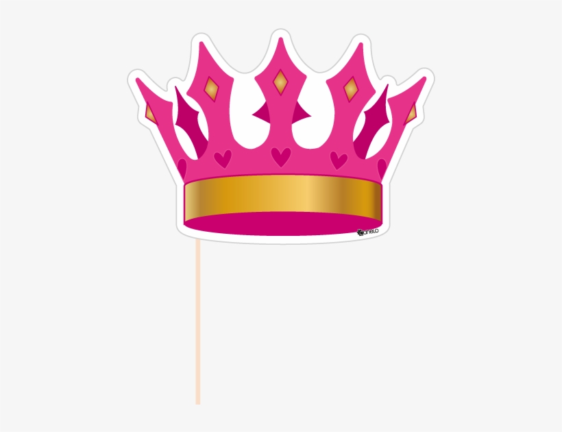 Party Photobooth Props Figure Pink Crown - Crown Photo Booth, transparent png #1101564