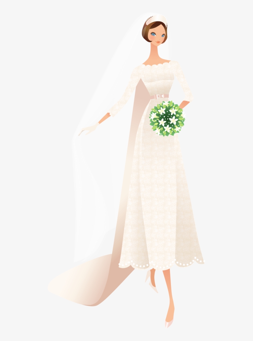 Wedding Vector Art Free Download - Bride, transparent png #1101565