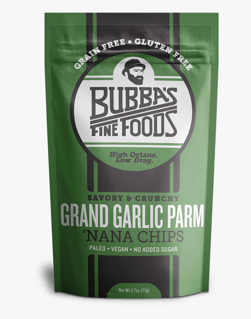 Grand Garlic Parm 'nana Chips - Grand Garlic Parm 'nana Chips By Bubba's Fine Foods, transparent png #1101614