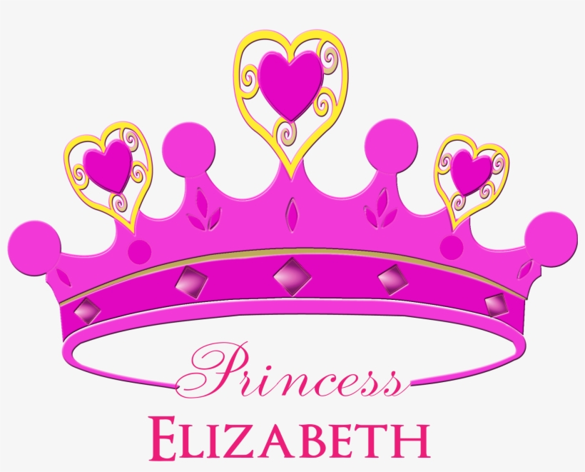 Pink Color, Girly Crown Symbolize A Cute Lovely Princess - Princess Customized Shower Curtain, transparent png #1101853