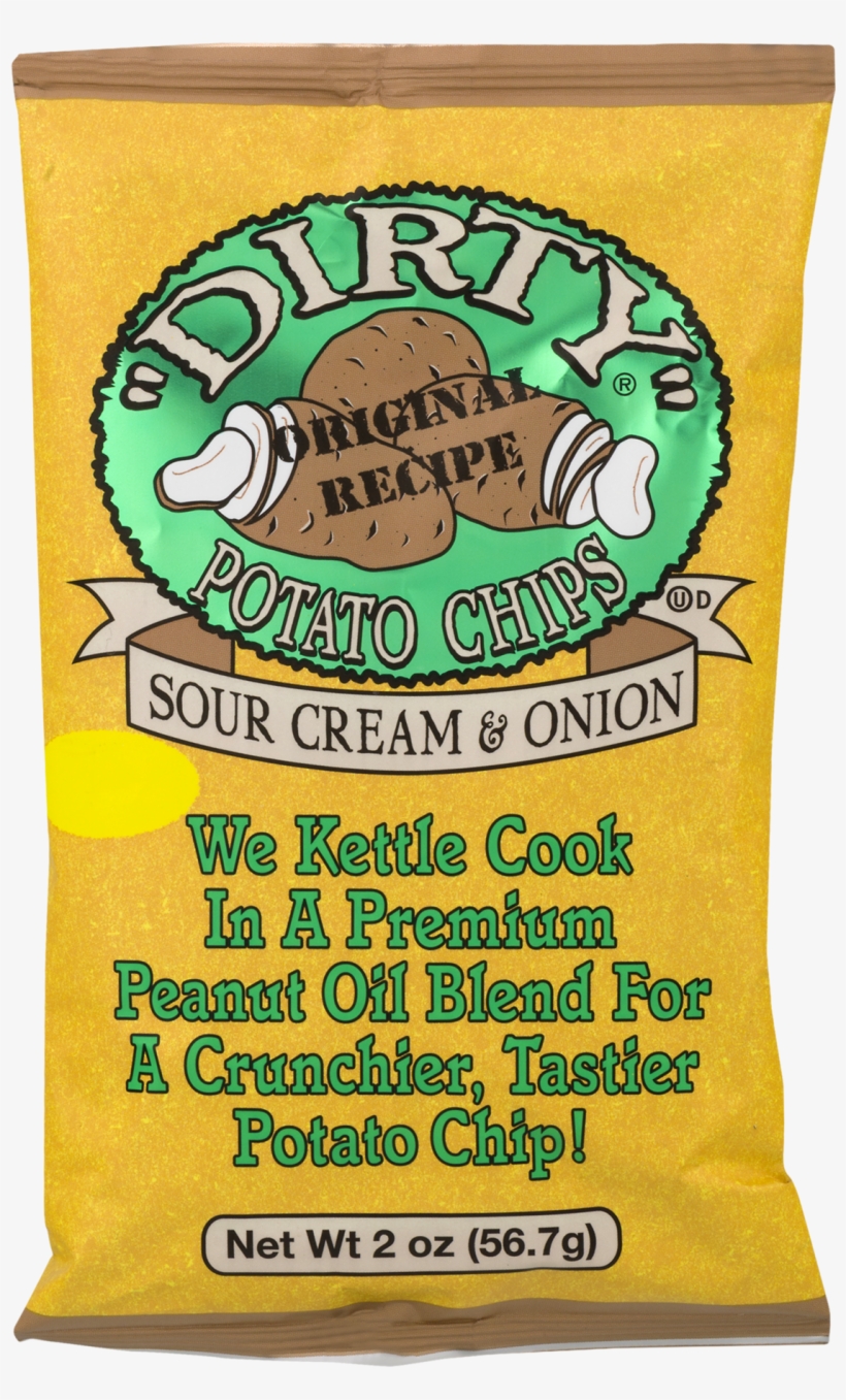 Dirty Kettle Potato Chips, Sour Cream & Onion - Dirty Chips, transparent png #1101885