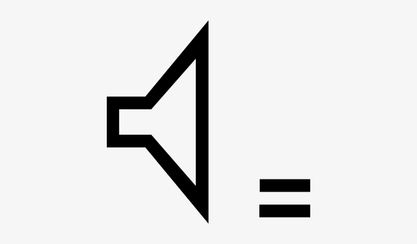 Speaker Outline With Equal Sign Vector - Sinal De Igual Em Desenho, transparent png #1102171