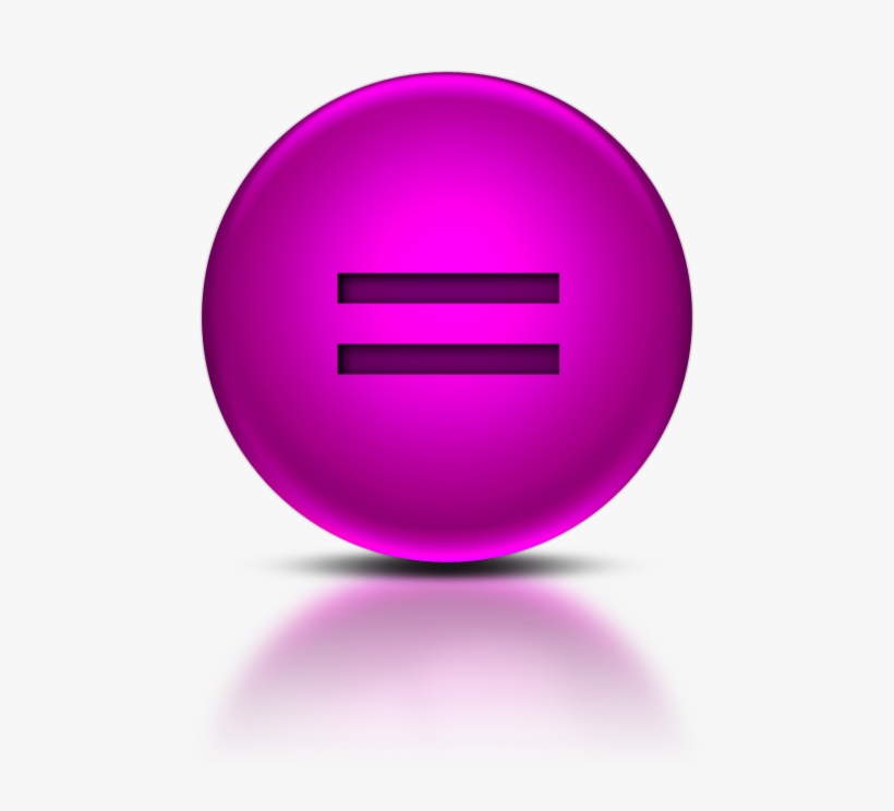 073339 Pink Metallic Orb Icon Alphanumeric Equal Sign - Purple Phone Icon Png, transparent png #1102327