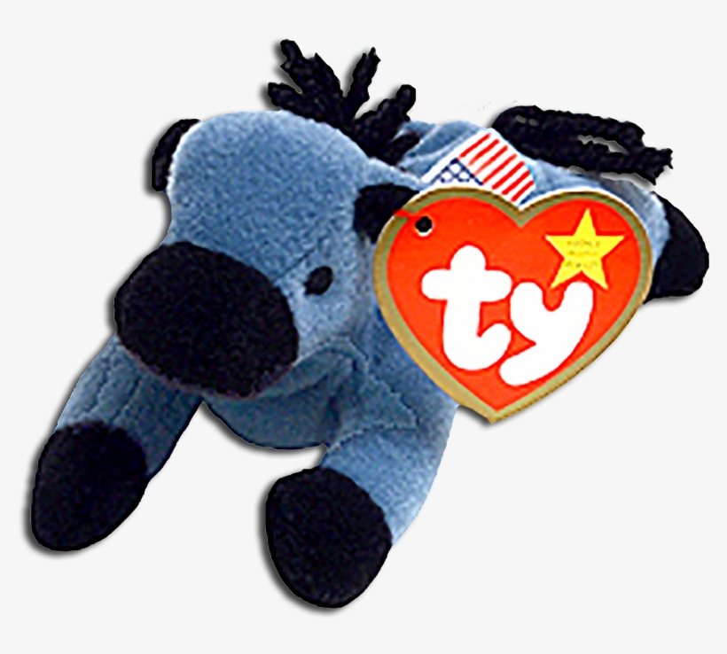 Mcdonalds' Ty Teenie Beanie The American Trio's Lefty - Beanie Babies Donkey, transparent png #1102466