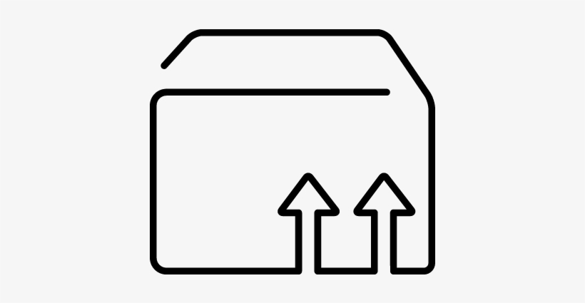 Package Box Outline With Up Arrows Vector - Gao Einsatz Jalousienschalter Aus Kunststoff Für Innen,, transparent png #1102943