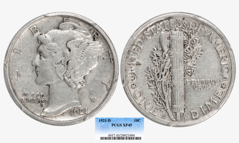 1921 D 10c Pcgs45, transparent png #1103268