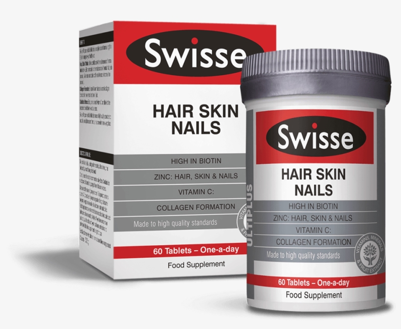Swisse Ultiplus Hair Skin Nails Supplement - Swisse Grape Seed With Vitamin C, transparent png #1103451