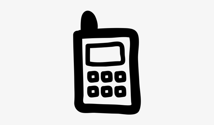 Draw Cellular Phone Vector - Draw Cell Phone Png, transparent png #1104091