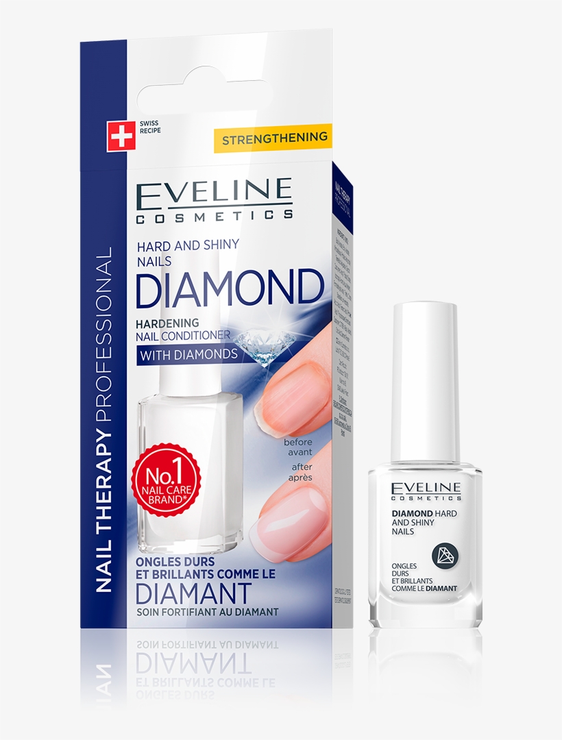 Nail Therapy Diamond Hard And Shiny Nails - Eveline Nail Strengthener, transparent png #1104125