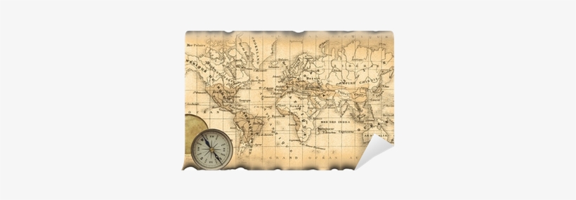 Ancient Map Of The World - Ancient Map Of The World Antique Style Poster 18x12, transparent png #1104141