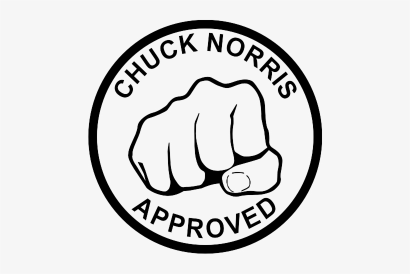 Do You Think You Can Master Chuck Norris' Moves - Chuck Norris Approved Sticker, transparent png #1104326