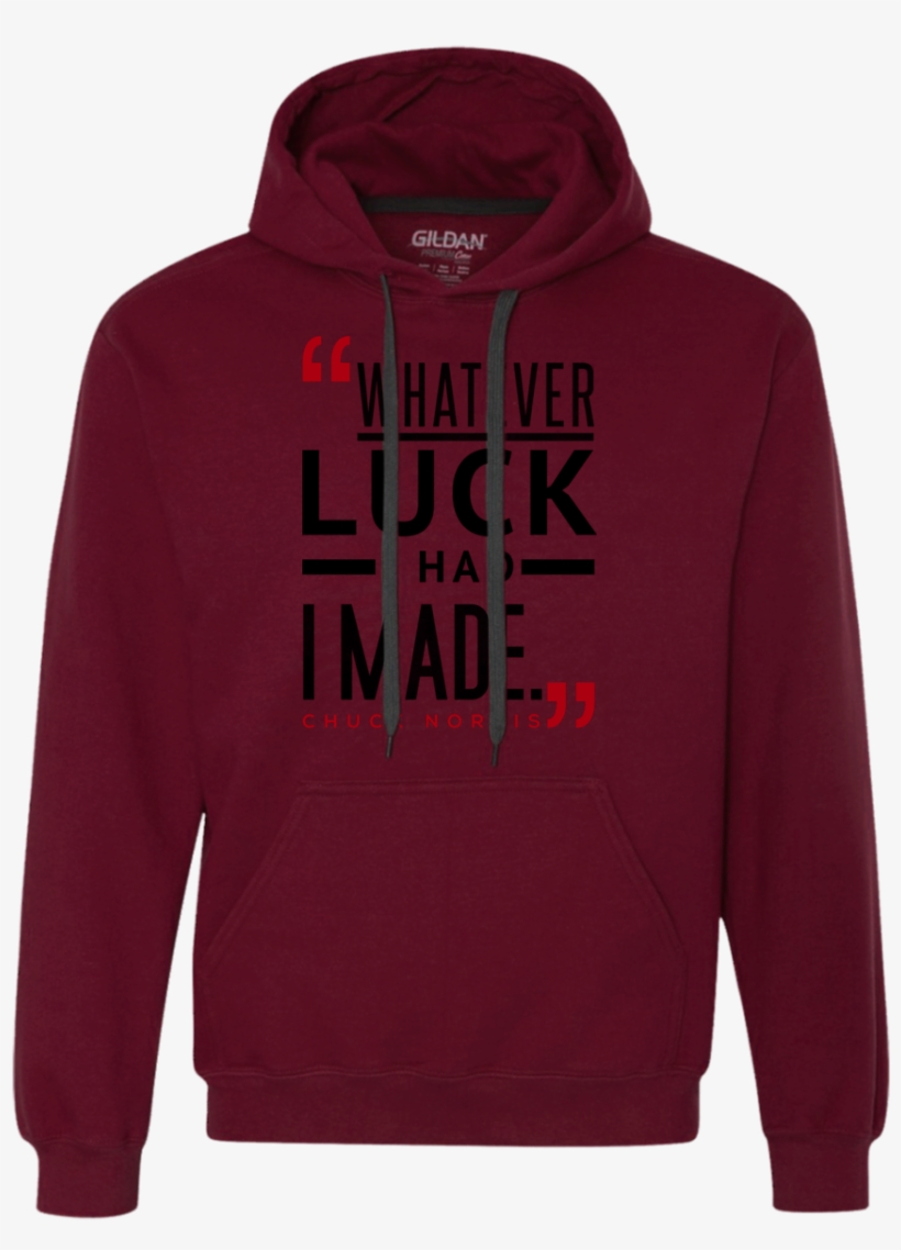 "luck" Chuck Norris Quote Hoodie, transparent png #1104398