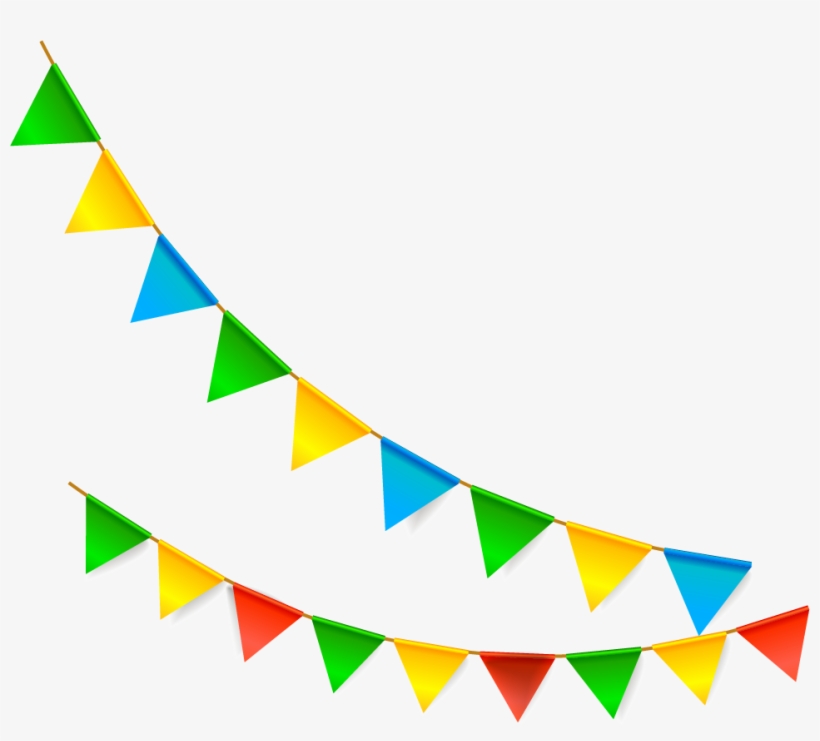 Vector Transparent Library Bunting Pennon Cartoon Flags - Decoration Flag Png, transparent png #1104602