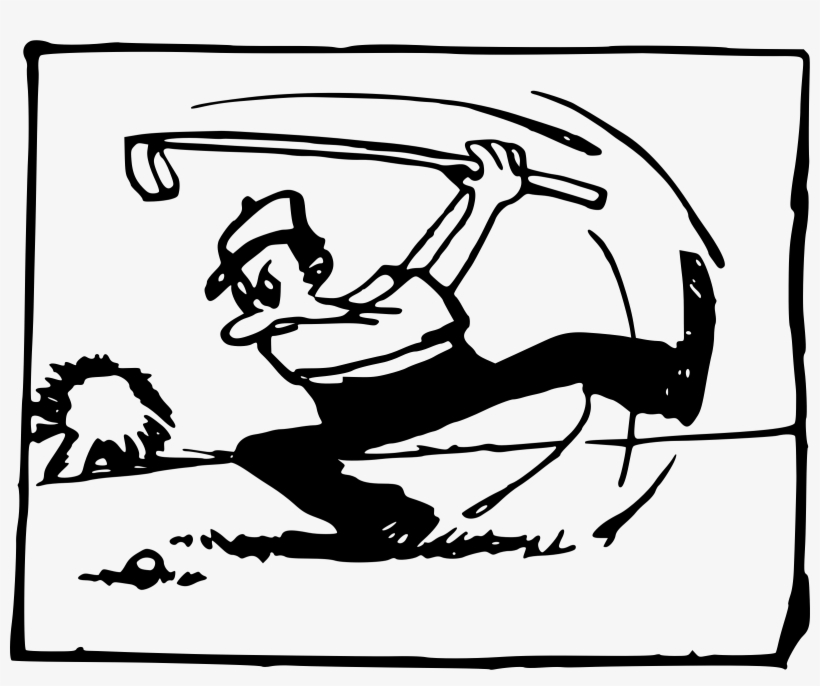 Golf Black And White Cartoons, transparent png #1104741