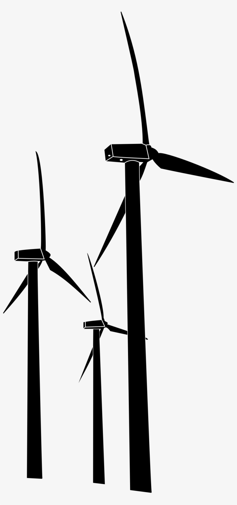 Turbine Clipart Windmill - Wind Turbine Silhouette Png, transparent png #1105326