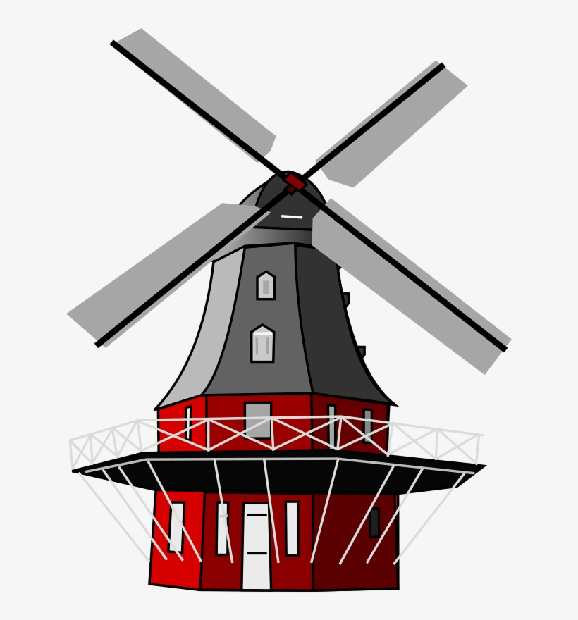 Windmill - Dutch Windmill Vector Png, transparent png #1105369