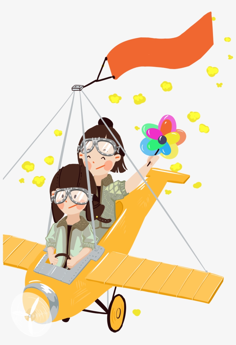 This Graphics Is Hand Drawn Cartoon Girl Outing Decoration - Cartoon, transparent png #1105422