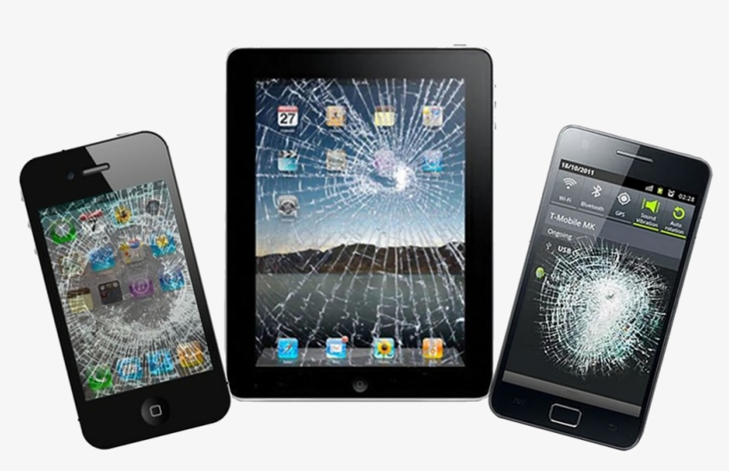 Iphone Ipad - Broken Phone And Tablet, transparent png #1105461