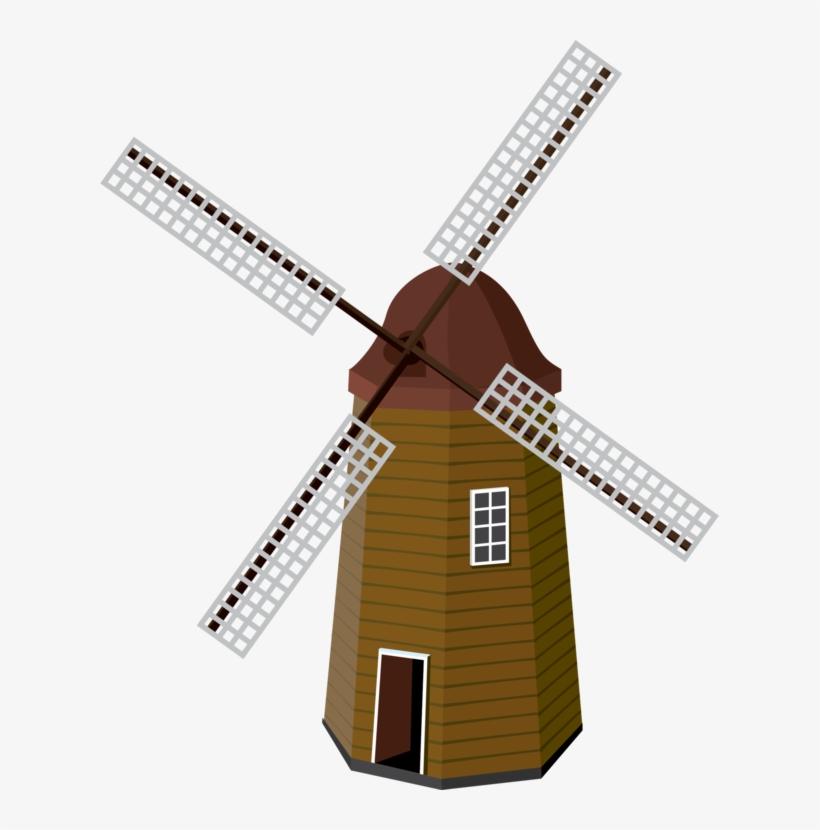 Windmill Public Domain Wind Turbine Pinwheel - Windmill Clipart, transparent png #1105481