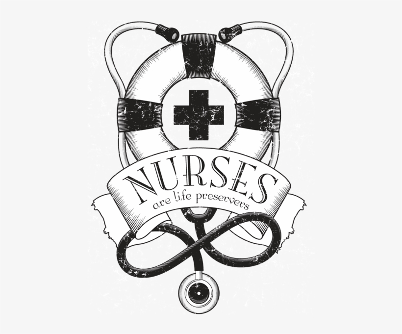 “nurses Are Life Preservers” Design - Design, transparent png #1105509