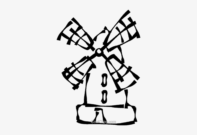 Windmill Line At Getdrawings - Holland Windmühle Clipart, transparent png #1105560