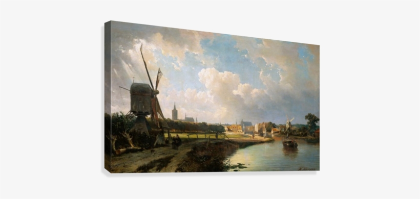 View On Den Haag Canvas Print - Posterazzi View Of The Hague From The Delft Canal In, transparent png #1105629